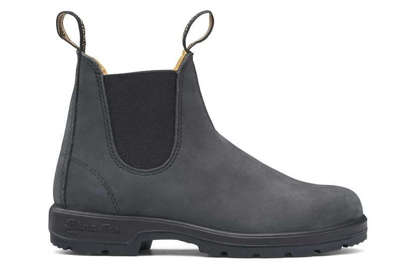 Blundstone Unisex 587 Classics gewachstes Nubukleder Chelsea Stiefel | Rustikales Schwarz