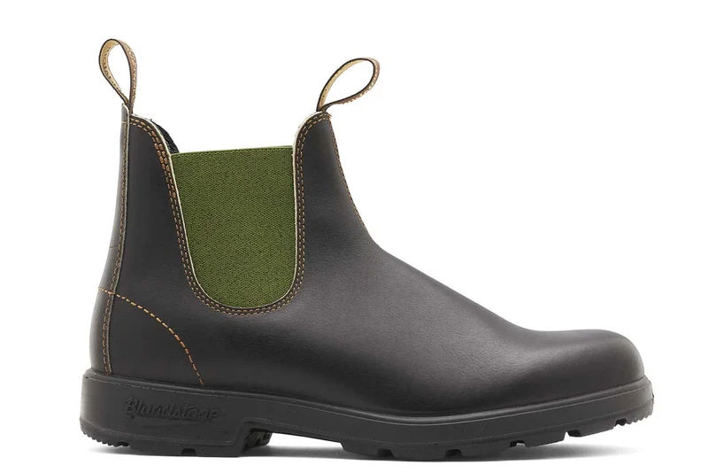 Blundstone Unisex 519 Originals Vollnarbenleder Chelsea Stiefel | Stout Brown Olive