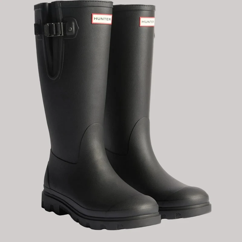 Hunter Herren-Stiefel Field Downpour, verstellbar, Schwarz