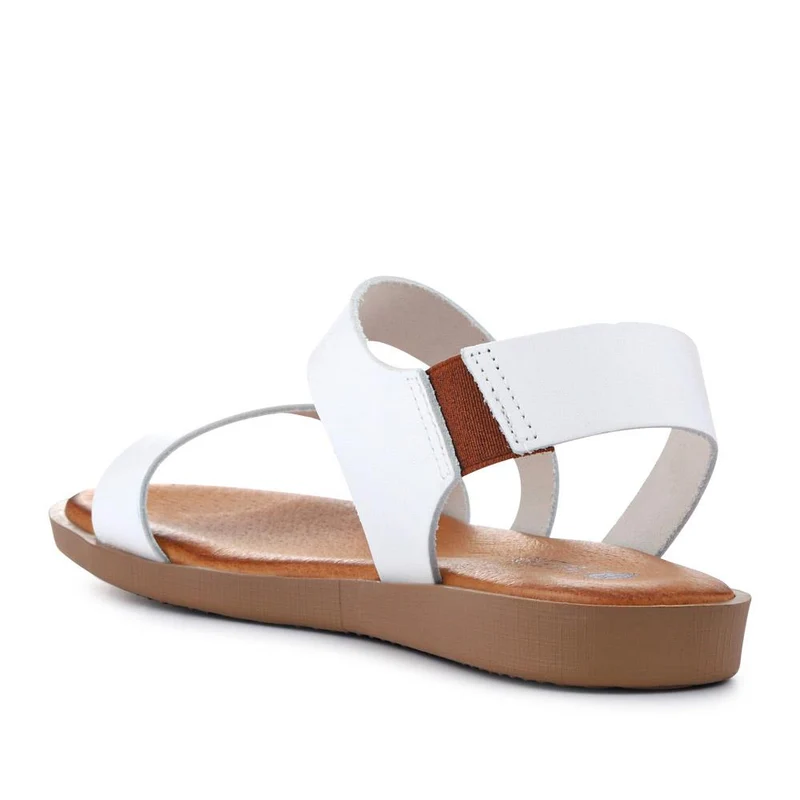 Elasticated Leather Sandals - PERSI41000 / 327 542 - White
