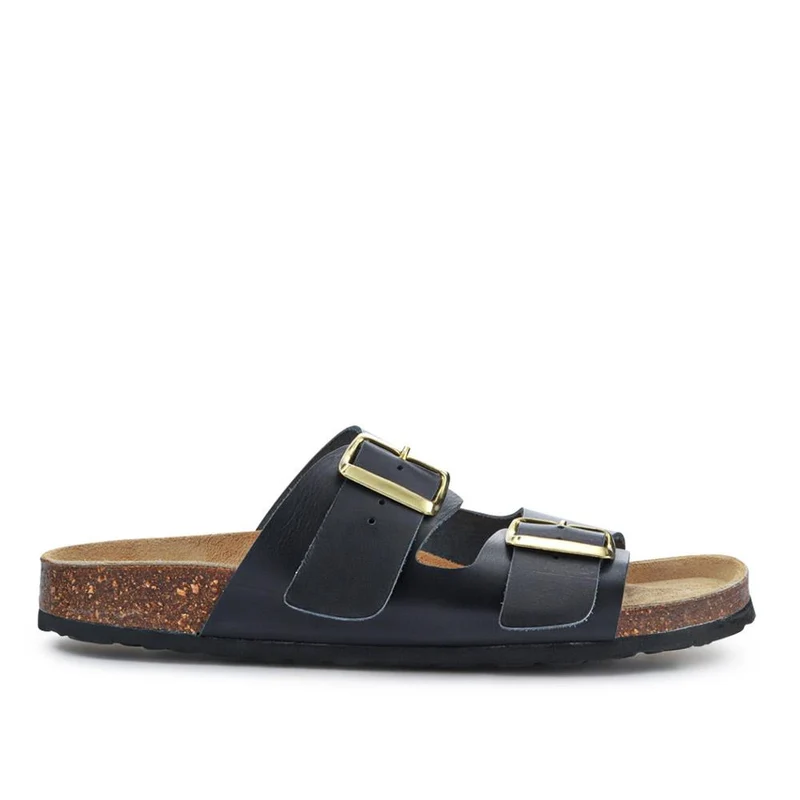 All-Leather Casual Mule Sandals - PATRI39010 / 326 633 - Black