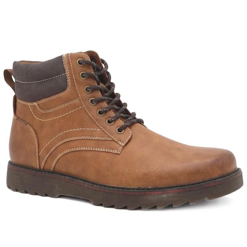 Wide Fit Rugged Lace Up Boots - XINGH44005 / 329 925
