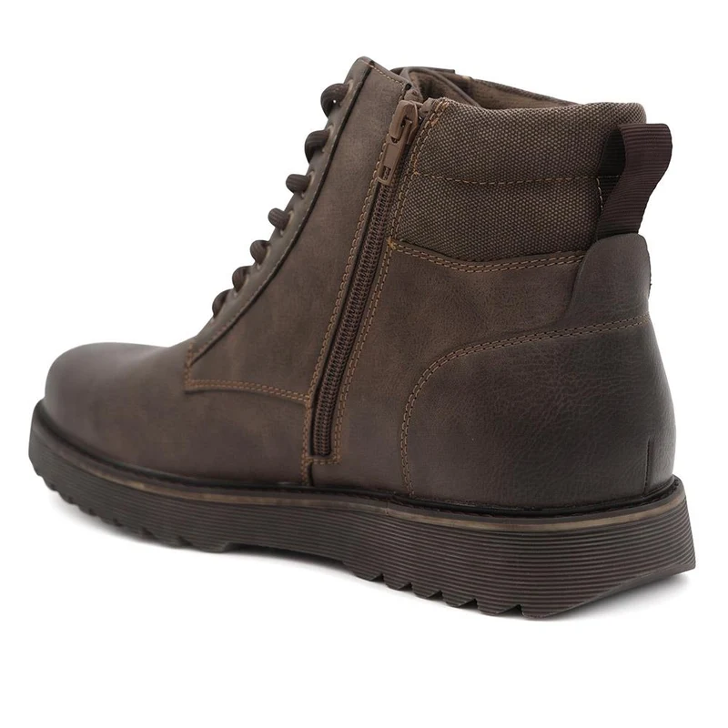 Wide Fit Rugged Lace Up Boots - XINGH44005 / 329 925 - Khaki