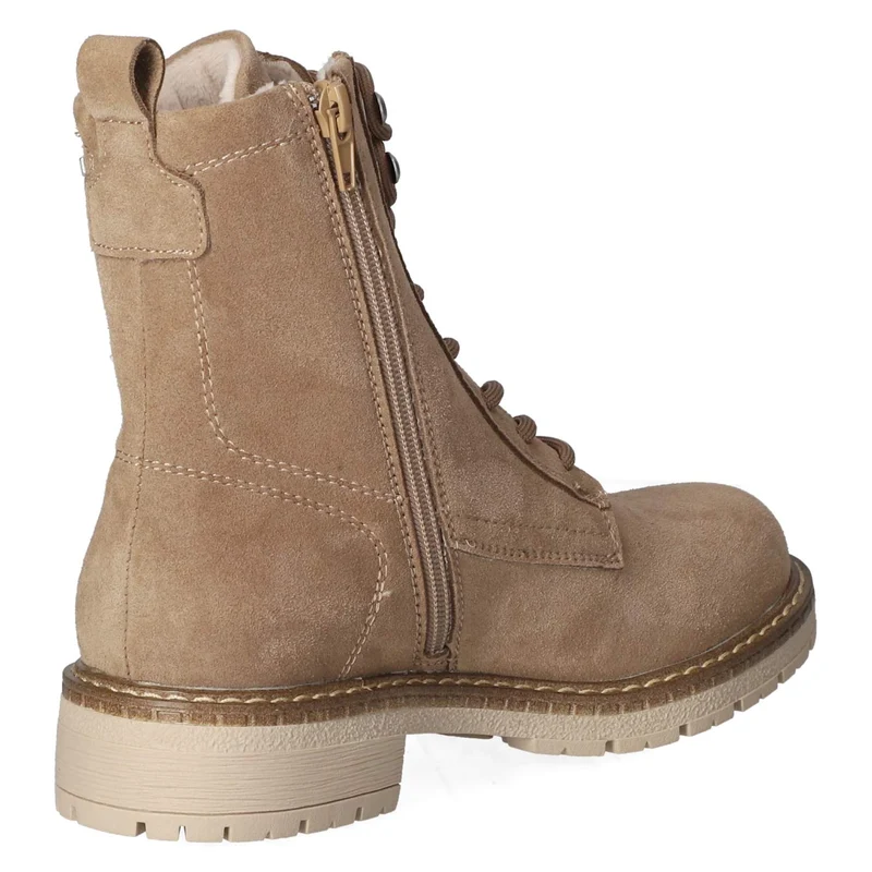 Schnürstiefeletten Taupe
