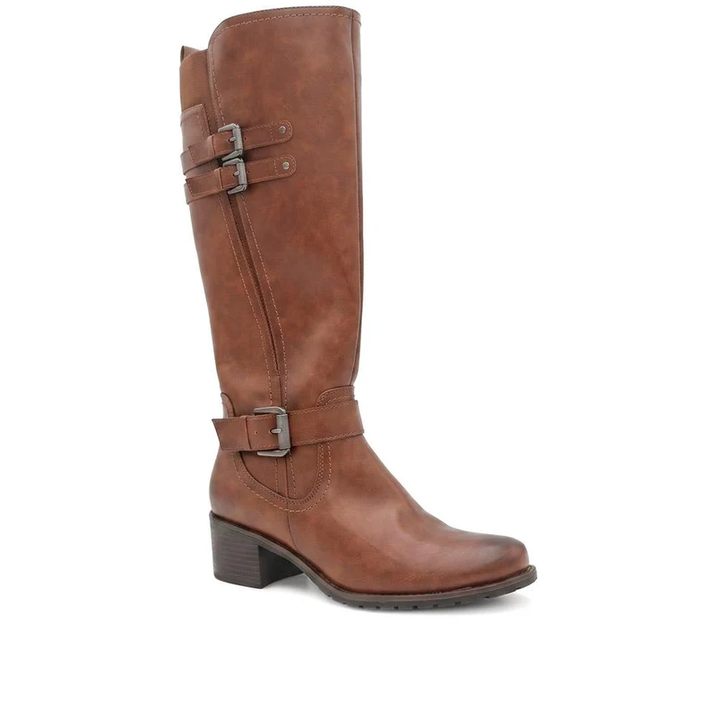 Buckle Detail Zip Fasten Long Boots - WOIL44057 / 329 986