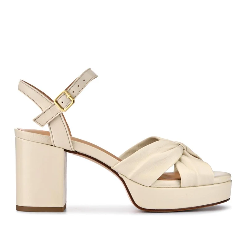 Imani Leather High Heel Shoes - IMANI / 327 789 - Cream