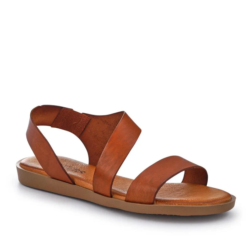 Elasticated Leather Sandals - PERSI41000 / 327 542