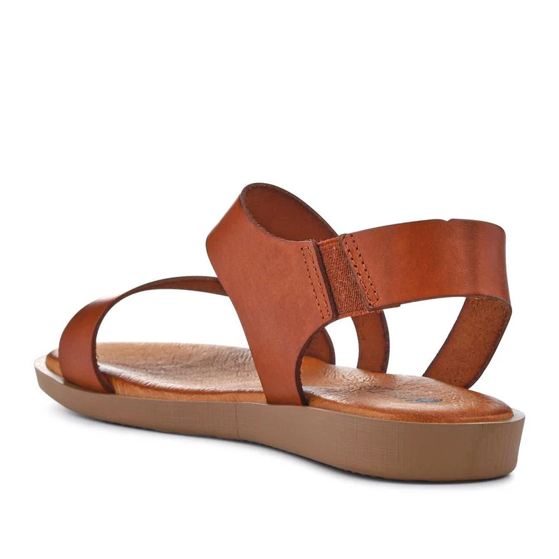 Elasticated Leather Sandals - PERSI41000 / 327 542 - Tan