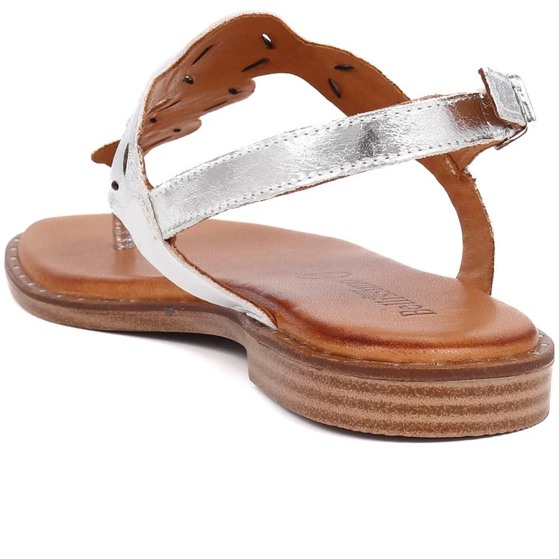 Flat Toe-Post Sandals - BELMETIN39029 / 325 681 - Silver