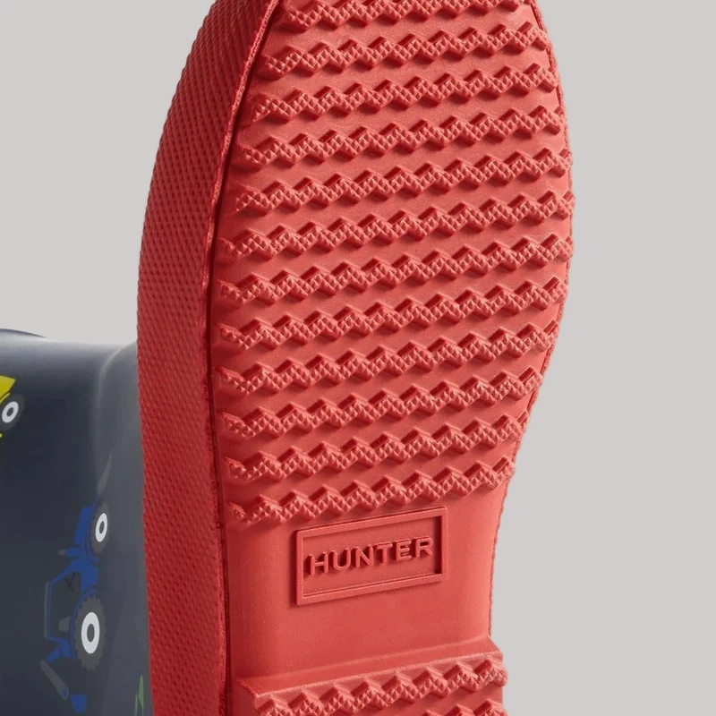 Hunter Kids First Baustoff-Stiefel | Hunter Marineblau, Militärrot