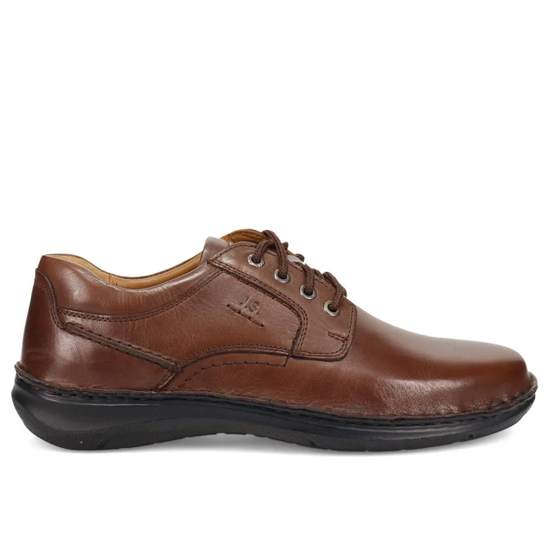 Smart Leather Lace-Up Shoes - JOSEF40504 / 326 430 - Dark Brown