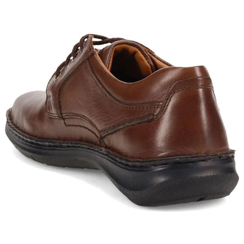 Smart Leather Lace-Up Shoes - JOSEF40504 / 326 430 - Dark Brown