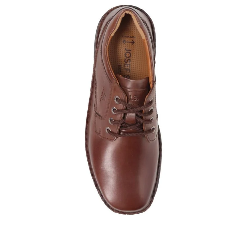 Smart Leather Lace-Up Shoes - JOSEF40504 / 326 430 - Dark Brown