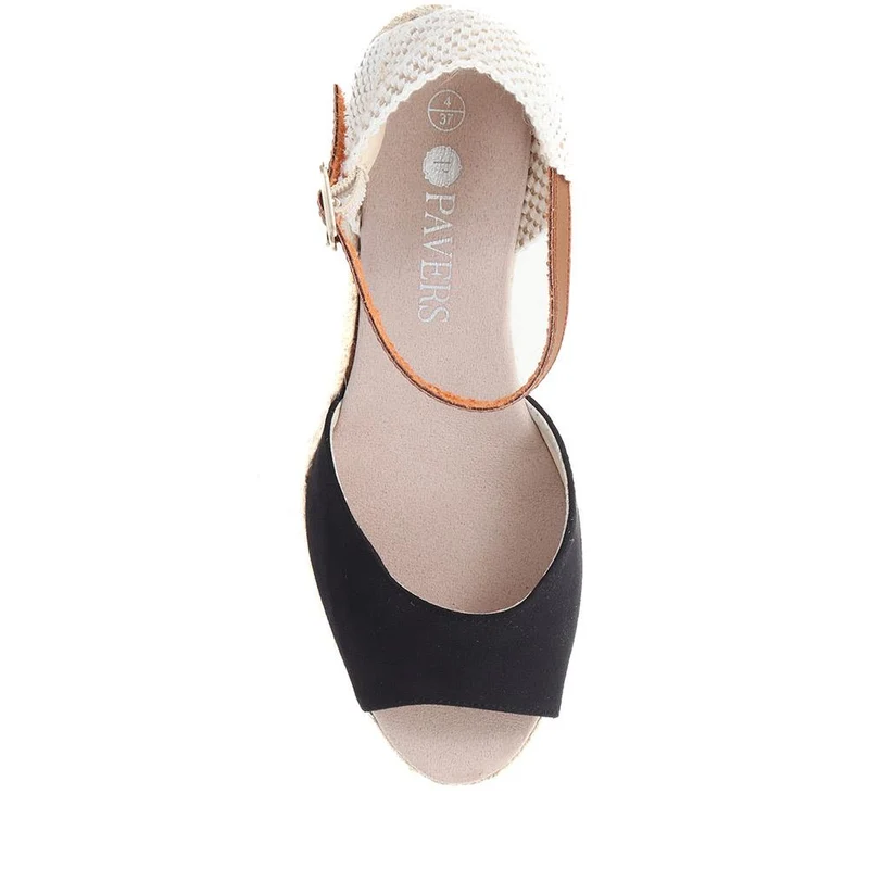 Adjustable Espadrille Sandals - VUL39001 / 326 113 - Navy