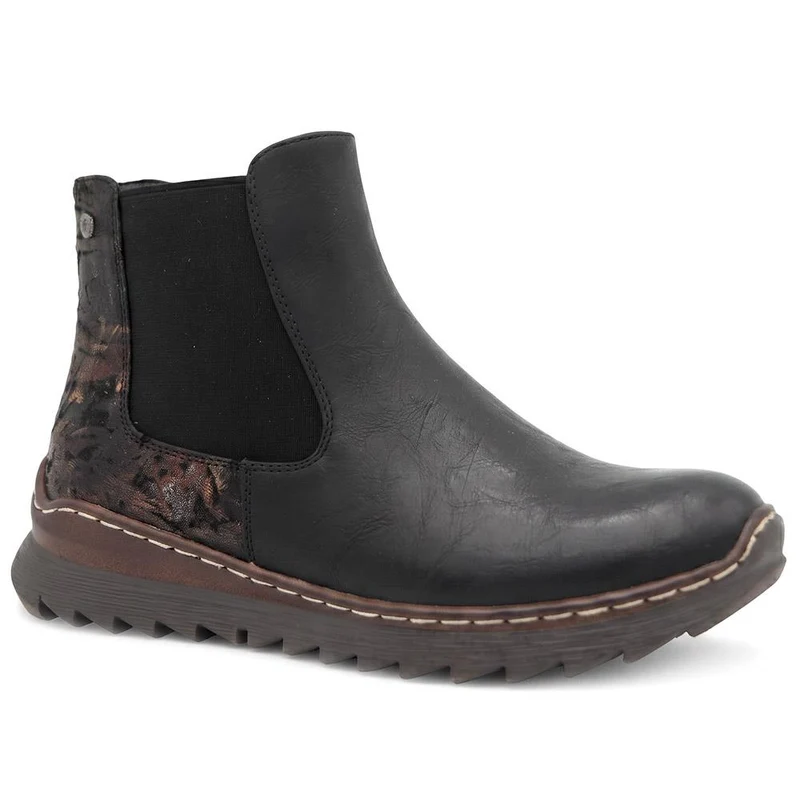 Slip On Elasticated Ankle Boots - LECHE44014 / 329 974 - Black
