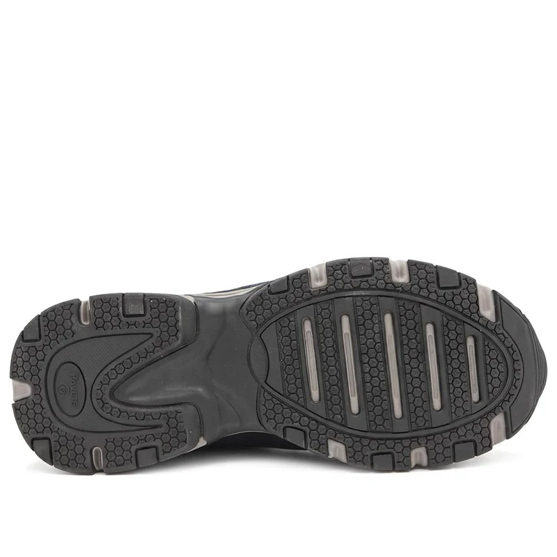 Wide Fit Rugged Lace Up Walking Trainers - BOJIE44007 / 330 293 - Navy