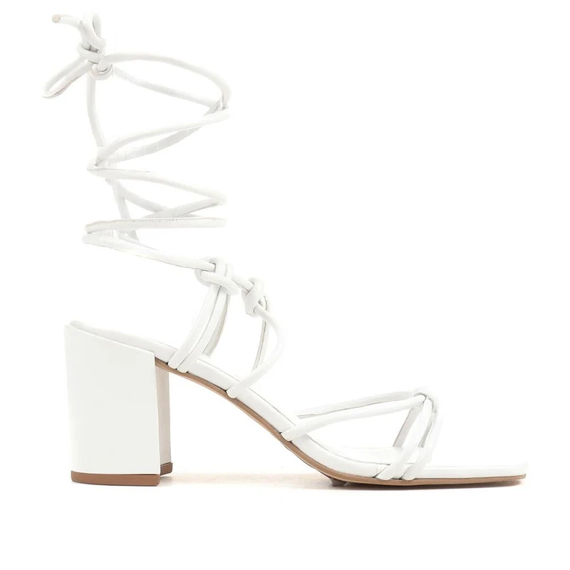 Liezel Gladiator Roped Heels - LIEZEL / 323 702 - White