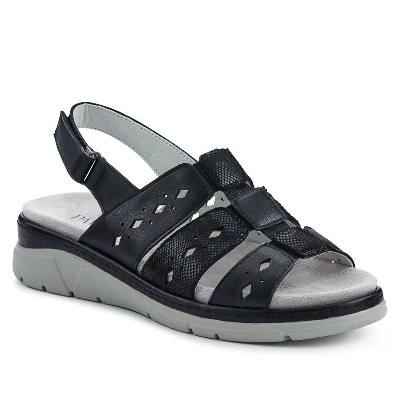 Wide Fit Flexible Sandals - WLIG41009 / 327 172 - Black