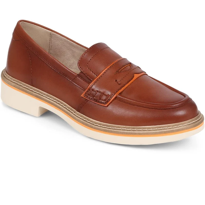 Smart Leather Loafers - JANA39501 / 325 600 - Cognac