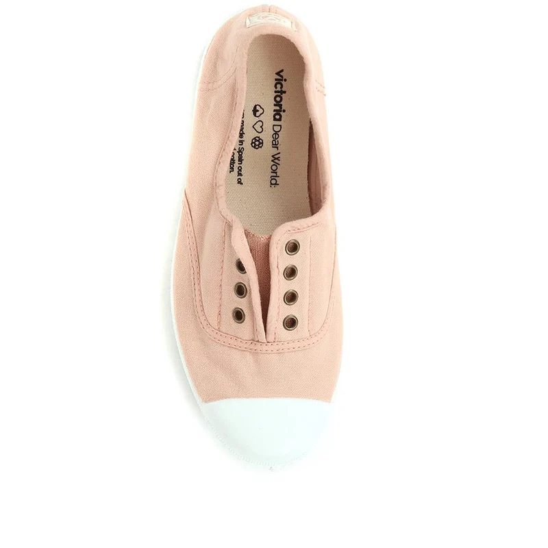 1915 Inglesa Laceless Canvas Trainers - FASHE33500 / 320 846 - Pink