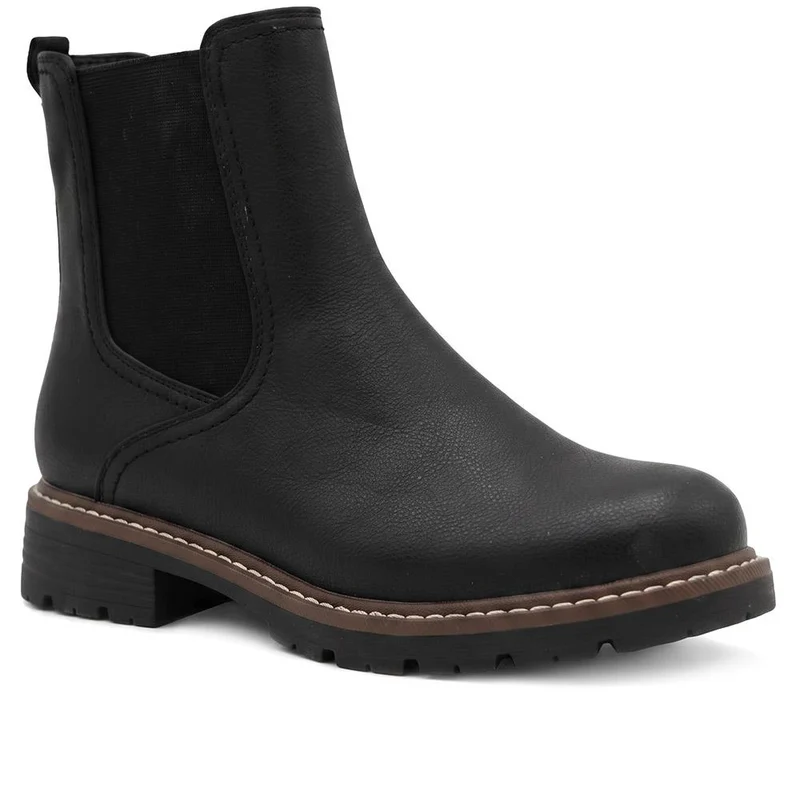 Warm Lined Chelsea Boots - WBINS44064 / 329 984 - Black