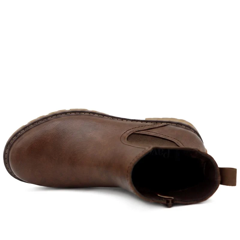 Warm Lined Chelsea Boots - WBINS44064 / 329 984 - Tan