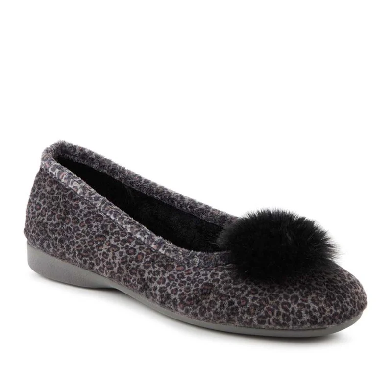Ballerina Slippers - FEVI36011 / 322 745 - Grey Leopard