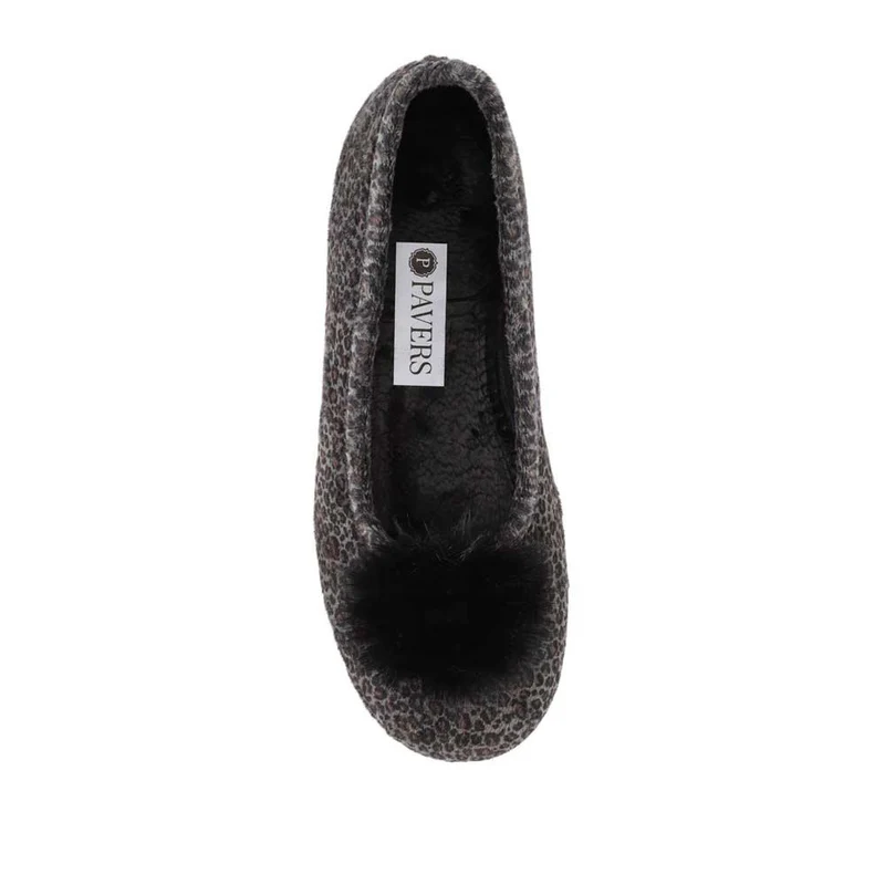 Ballerina Slippers - FEVI36011 / 322 745 - Grey Leopard