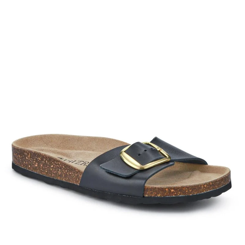 All-Leather Slip-On Mules - PATRI39014 / 326 634 - Black