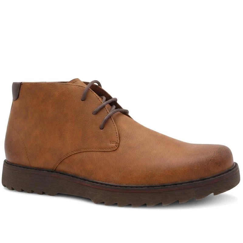 Wide Fit Lace Up Chukka Boots - XINGH44004 / 329 924 - Tan