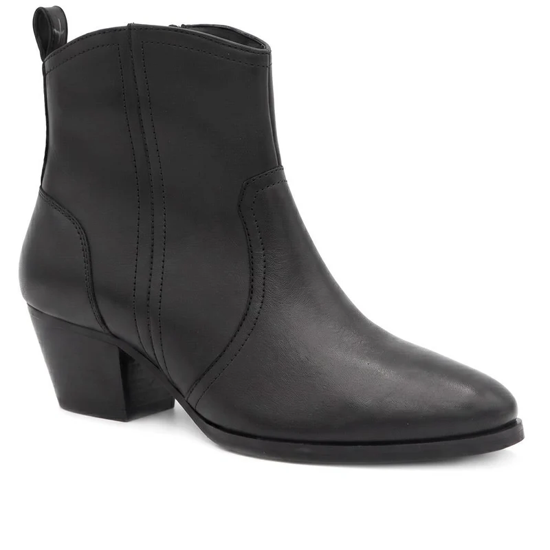 Bellissimo Smart Leather Ankle Boots - BELRNB44005 / 330 080 - Black