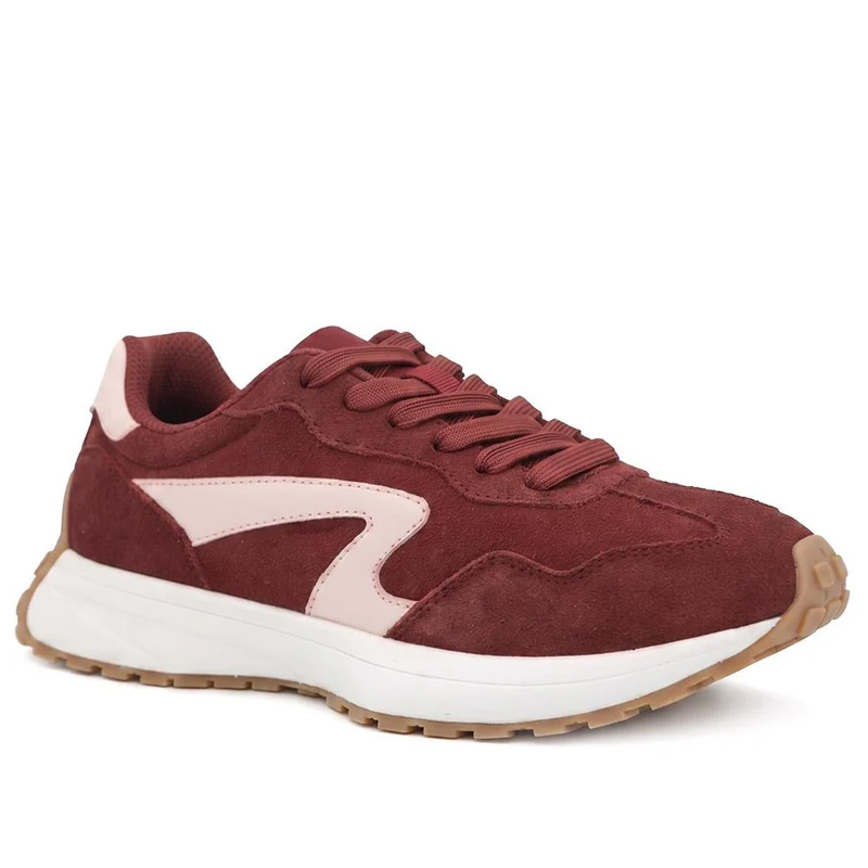 Bellissimo Leather Lace Up Sporty Trainers - BELDINGX44003 / 330 348