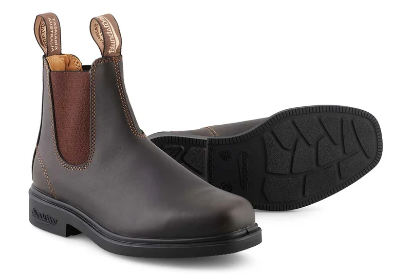 Blundstone Unisex 067 Dress Series Vollnarbenleder gefüttert Chelsea Stiefel | Kräftiges Braun