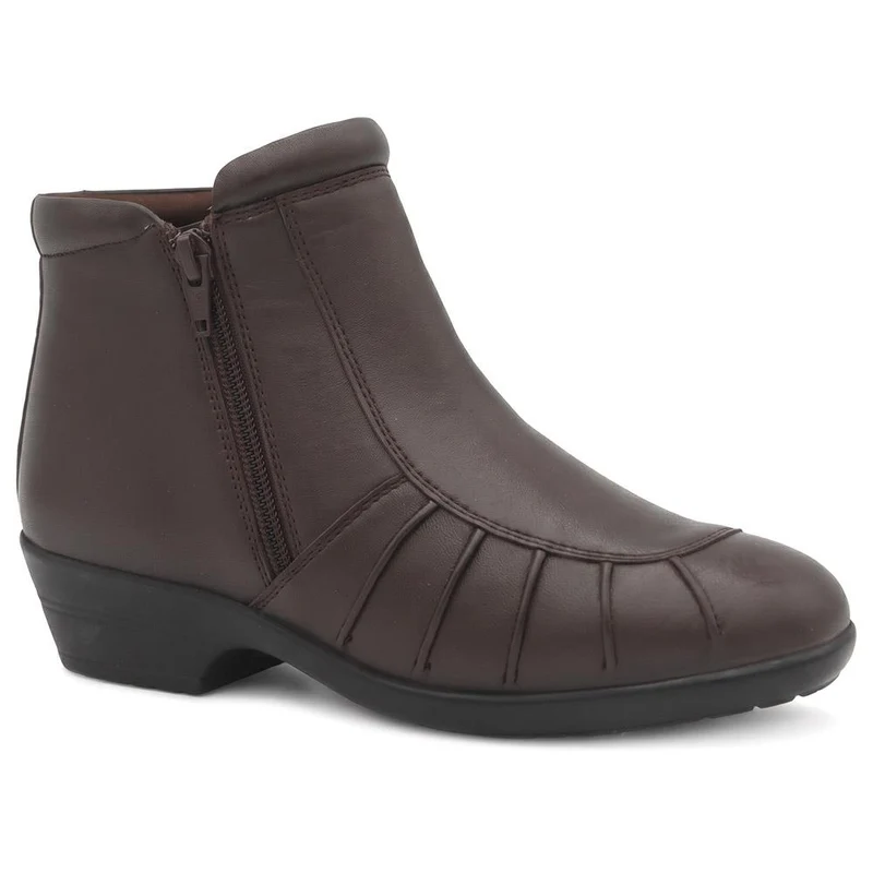 Lightweight Leather Ankle Boots - KF38012 / 324 468