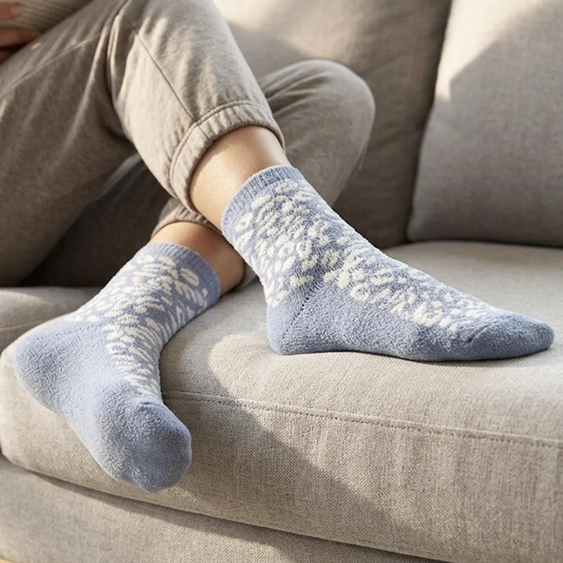 Animal Print Ankle Socks - 2 Pack - MAXWI40009 / 325 843 - Beige-Blue