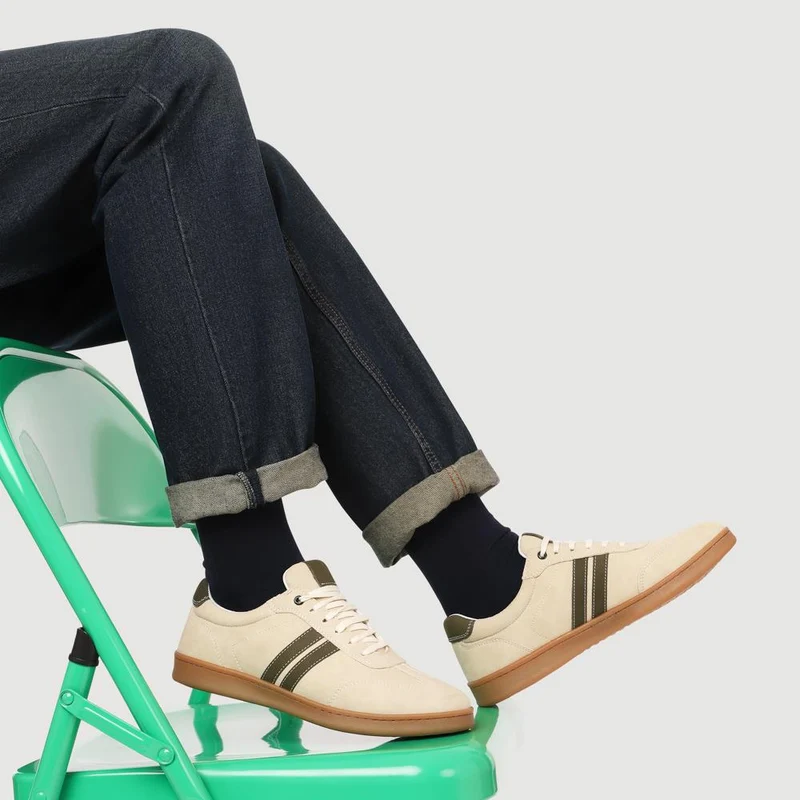 Casual Lace-Up Trainers - TEJ41005 / 327 540 - Beige
