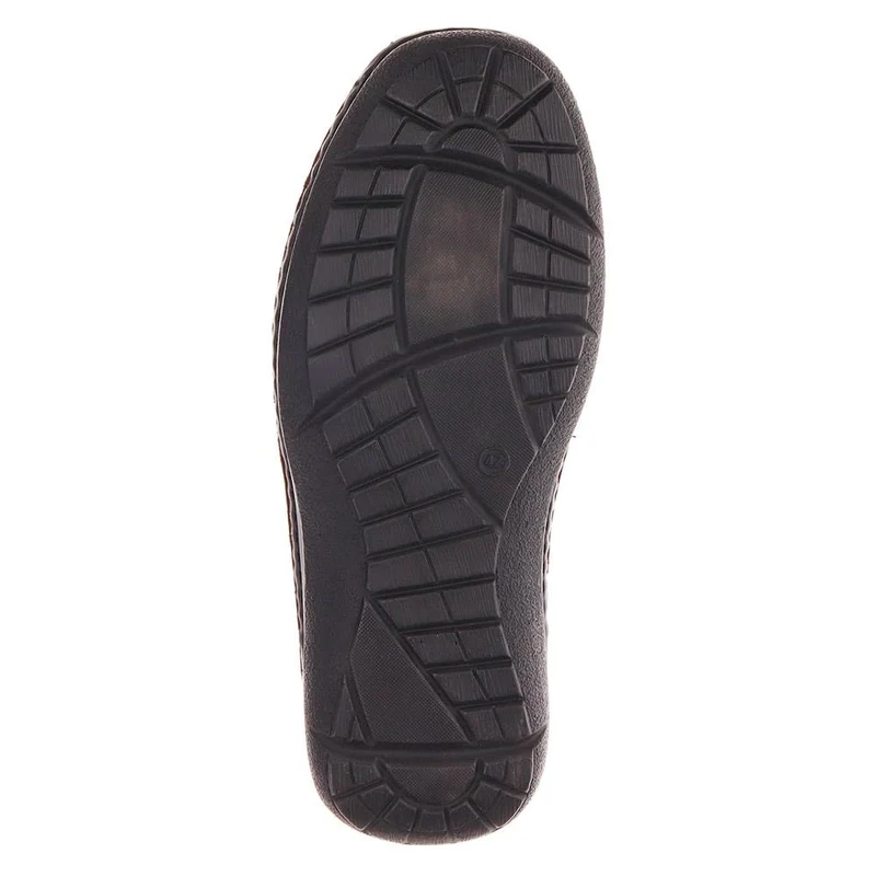 Wide Fit Leather Touch-Fasten Shoes - PARK40037 / 325 804 - Bordeaux