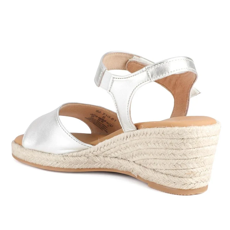 Gabor Wedge Heel Buckle Fasten Espadrilles - GABC43511 / 330 409 - Metallic