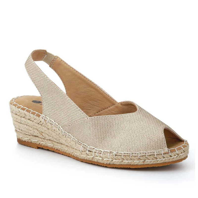 Wedge-Heeled Espadrilles - WBINS41093 / 327 260 - Gold