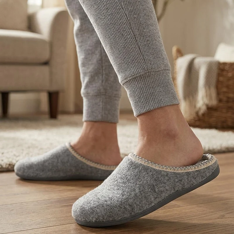 Lightweight Comfy Mule Slippers - BONAD44004 / 330 207 - Grey