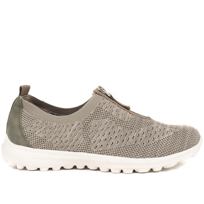 Memory Foam Trainers - BRK37043 / 323 632 - Khaki