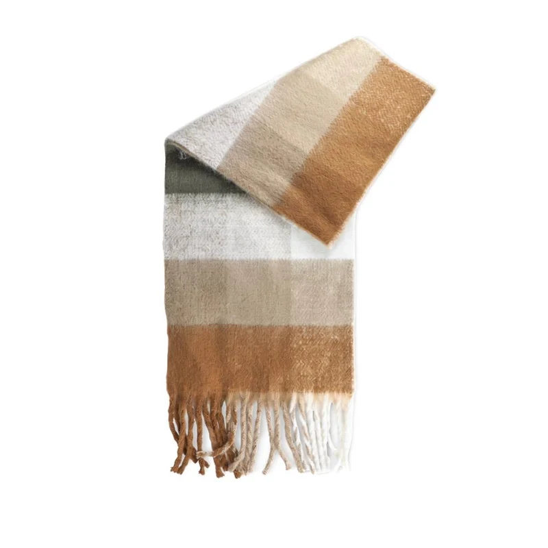 Barbour Marie Check Scarf - BARBR44516 / 329 681 - Tan