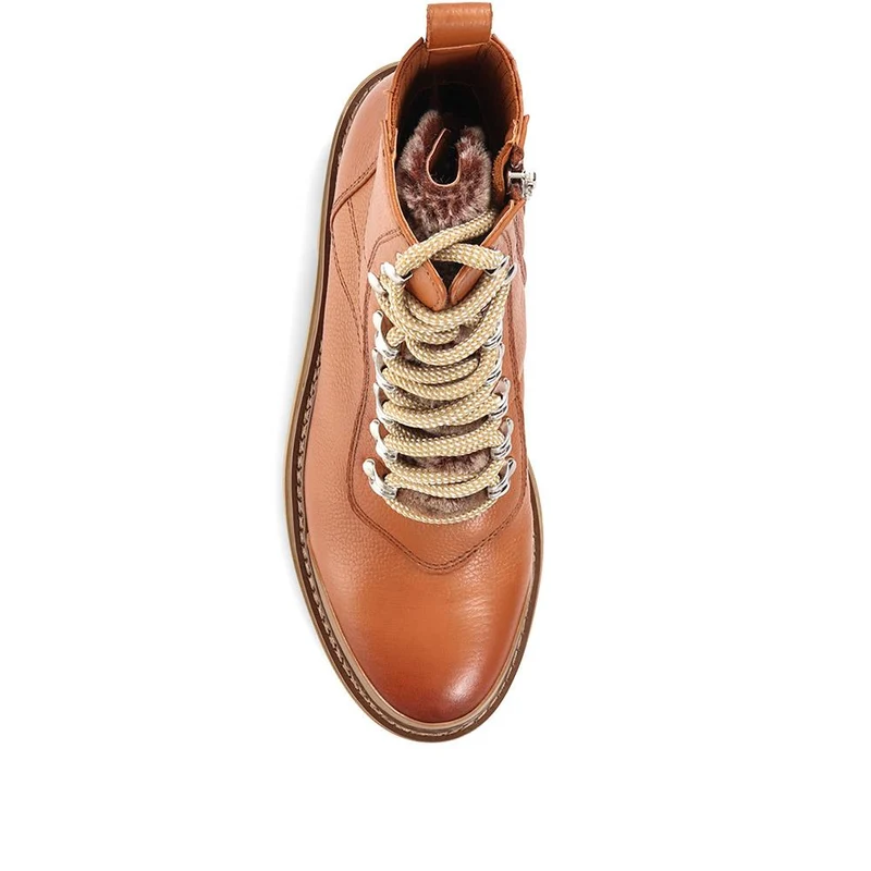 Susanna Leather Hiker Boots - SUSANNA / 322 841 - Tan