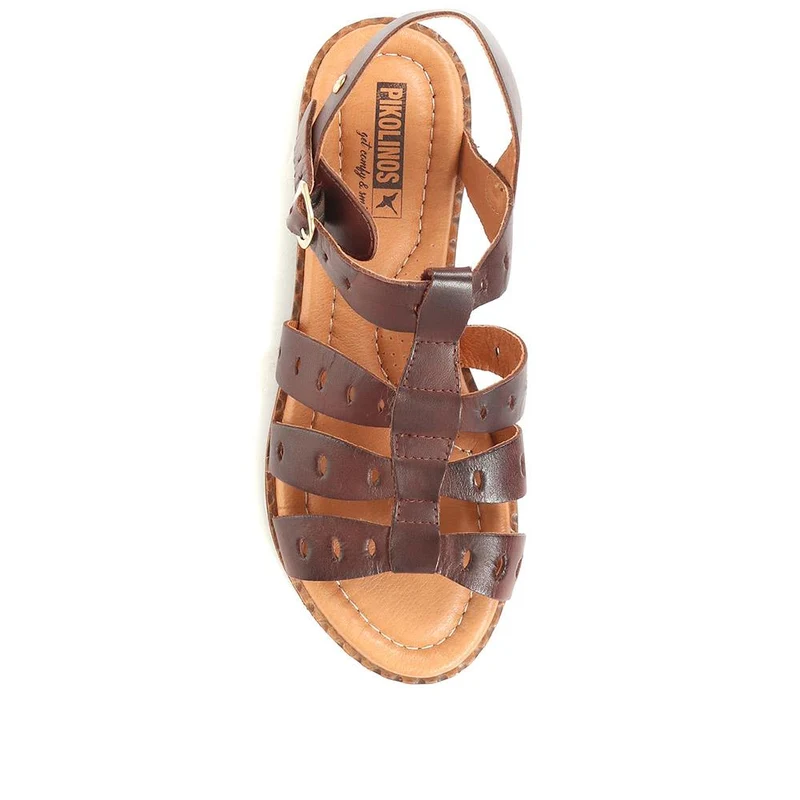 Leather Gladiator Sandals - PIKO35501 / 322 083 - Dark Brown