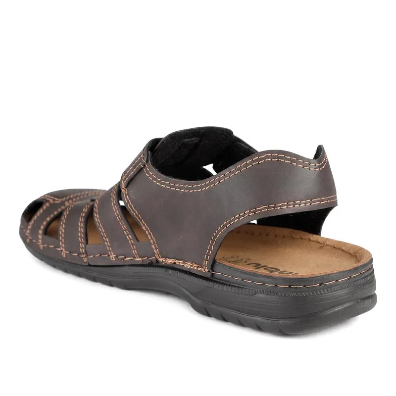 Inblu Adjustable Closed Toe Sandals - INB43036 / 330 330 - Dark Brown
