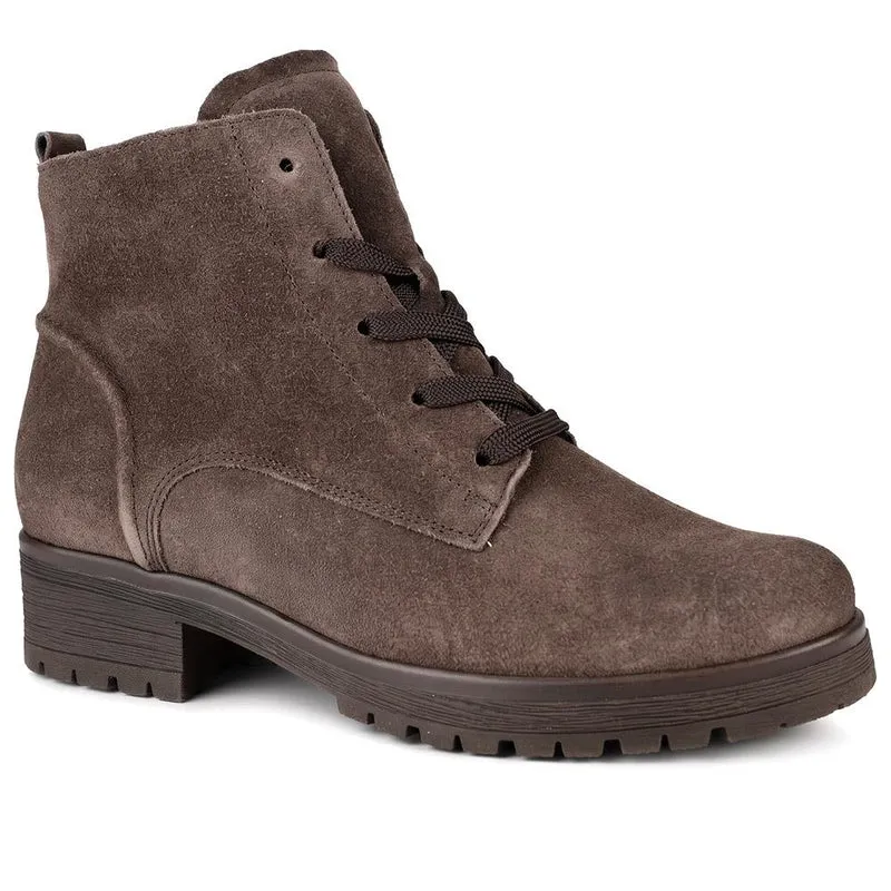 Zumba Gabor Wide Fit Leather Ankle Boots - GAB42524 / 328 172 - Chocolate Suede