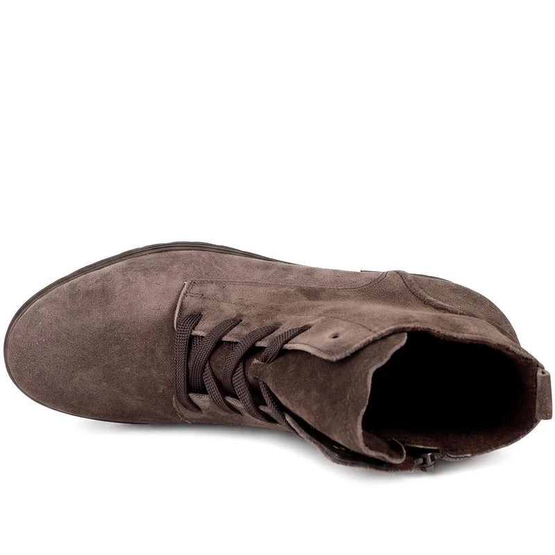 Zumba Gabor Wide Fit Leather Ankle Boots - GAB42524 / 328 172 - Chocolate Suede
