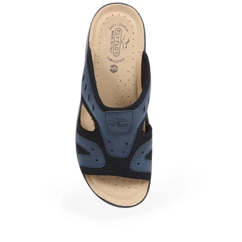 Fly Flot Slip On Mule Sandals - FLY37013 / 323 213 - Navy
