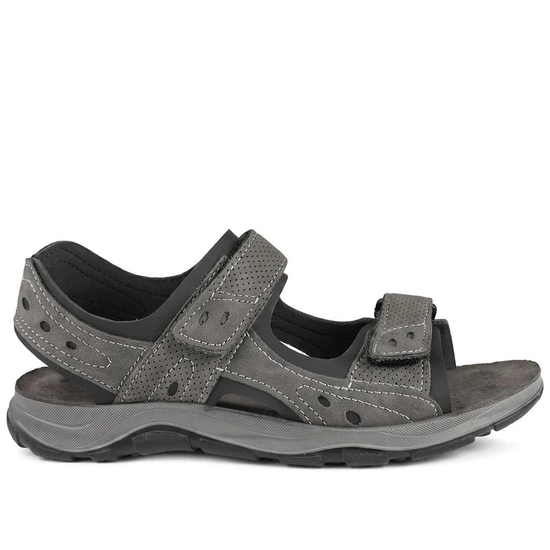 Inblu Dual Adjustable Strap Lightweight Sandals - INB43038 / 330 334 - Grey