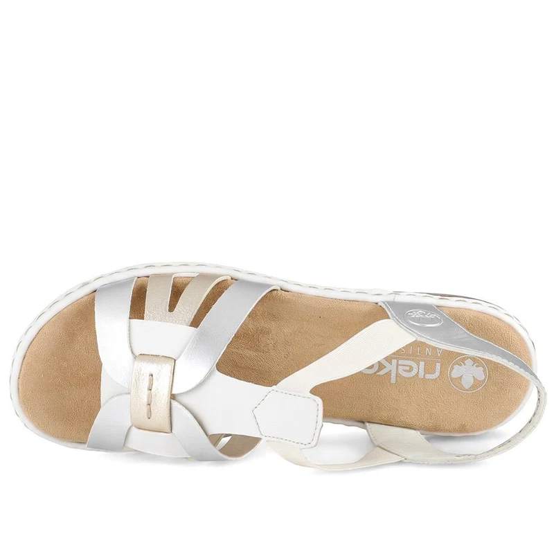 Rieker Slingback Strappy Sandals - RKR43079 / 330 730 - Metallic